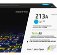 HP 213A Cyan Original LaserJet Toner Cartridge, W2131A